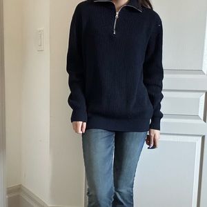 Zara Zippered Long Sleeve Top Large Size